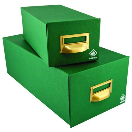 6933-FICHERO CARTON FORRADO EN GELTEX PARA 1000 FICHAS (220X155X350 MM) MARIOLA 4-1000