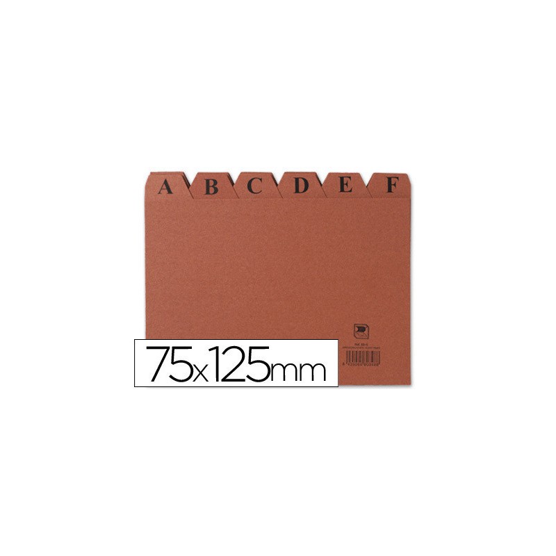 6936-INDICE FICHEROS CARTON CUERO A-Z (125X75 MM) No 2 MARIOLA 3102