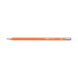 694-LAPIZ ESCOLAR HEXAGONAL MINA 2,2MM. PENCIL 160 HB CON GOMA HB NARANJA STABILO 2160/03-HB