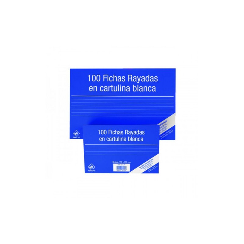 6943-100 FICHAS DE CARTULINA LISA (95X65 MM)  N.o 1 MARIOLA 3111L