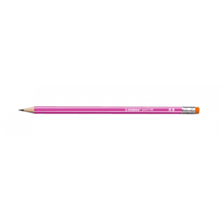 696-LAPIZ ESCOLAR HEXAGONAL MINA 2,2MM. PENCIL 160 HB CON GOMA ROSA STABILO 2160/01-HB