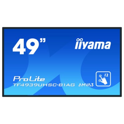 iiyama ProLite TF4939UHSC B1AG monitor pantalla tactil 1245 cm 49 3840 x 2160 Pixeles Multi touch Multi usuario Negro