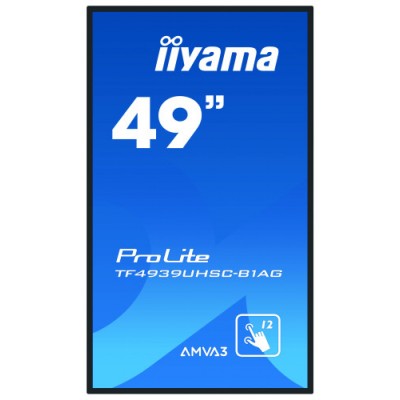 iiyama ProLite TF4939UHSC B1AG monitor pantalla tactil 1245 cm 49 3840 x 2160 Pixeles Multi touch Multi usuario Negro