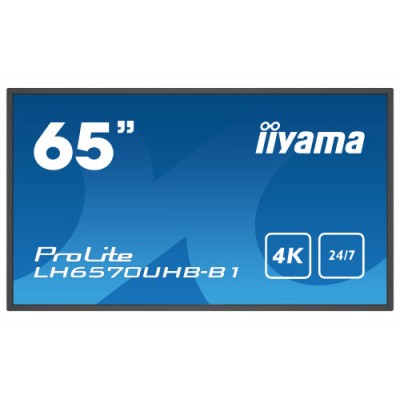 iiyama LH6570UHB B1 pantalla de senalizacion Pantalla plana para senalizacion digital 1638 cm 645 VA 700 cd m 4K Ultra HD Negro