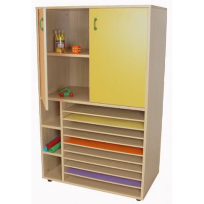 MUEBLE CARTULINERO Y ARMARIO ANCHO 90 CM HAYA MOBEDUC 602211HPS18