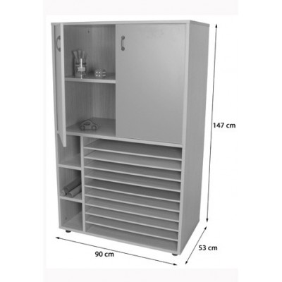 MUEBLE CARTULINERO Y ARMARIO ANCHO 90 CM HAYA MOBEDUC 602211HPS18