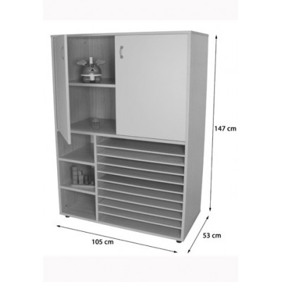 MUEBLE CARTULINERO Y ARMARIO ANCHO 105 CM HAYA MOBEDUC 602212HPS18