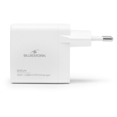 BLUESTORK CARGADOR ULTRACOMPACTO USB C 65W TECNOLOGIA GAN BLANCO