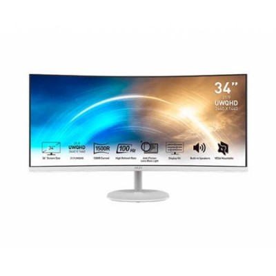 MSI MONITOR PRO MP341CQW 34 CURVO 3440 X 1440 UWQHD 100HZ BLANCO