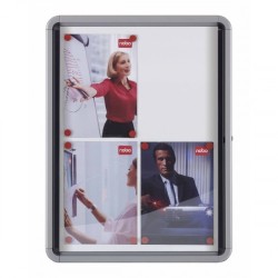 7222-VITRINA NOBO DE INTERIOR FONDO METAL 4 X A4 HOJAS NOBO 1902557
