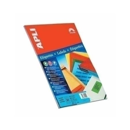 7287-PACK 20 HOJAS (480UD.)ETIQUETAS AZULES PERMANENTES 70,0 X 37,0 MM APLI 1592