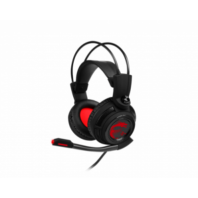 MSI DS502 Auriculares Diadema Negro Rojo