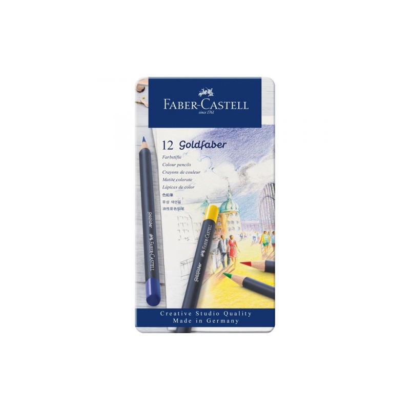 7544-ESTUCHE DE METAL CON 12 LAPICES DE COLORES GOLDFABER. FABER CASTELL 114712 7544-ESTUCHE DE METAL CON 12 LAPICES DE COLORES GOLDFABER. FABER CASTELL 114712