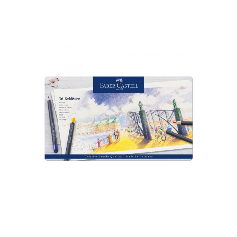 7548-ESTUCHE DE METAL CON 36 LAPICES DE COLORES GOLDFABER. FABER CASTELL 114736 7548-ESTUCHE DE METAL CON 36 LAPICES DE COLORES GOLDFABER. FABER CASTELL 114736