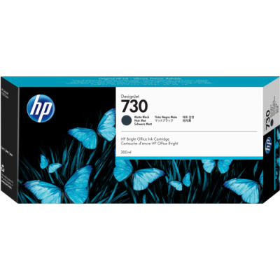 HP Cartucho de tinta DesignJet 730 negro mate de 300 ml