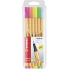 762-ESTUCHE ROTULADOR PUNTA FINA 0,4MM. POINT 88 CON 6 UNIDADES NEON STABILO 88/6-1