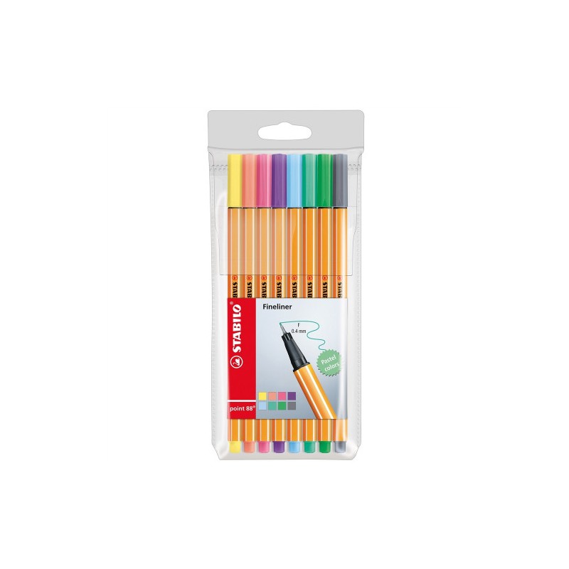 764-ESTUCHE ROTULADOR PUNTA FINA 0,4MM. POINT 88 CON 8 UNIDADES PASTEL STABILO 88/8-01 764-ESTUCHE ROTULADOR PUNTA FINA 0,4MM. POINT 88 CON 8 UNIDADES PASTEL STABILO 88/8-01