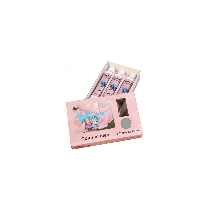 7649-CAJA 3 TUBOS 21ML. OLEO No.61 GRIS WONDER ART BY PRYSE 6250061