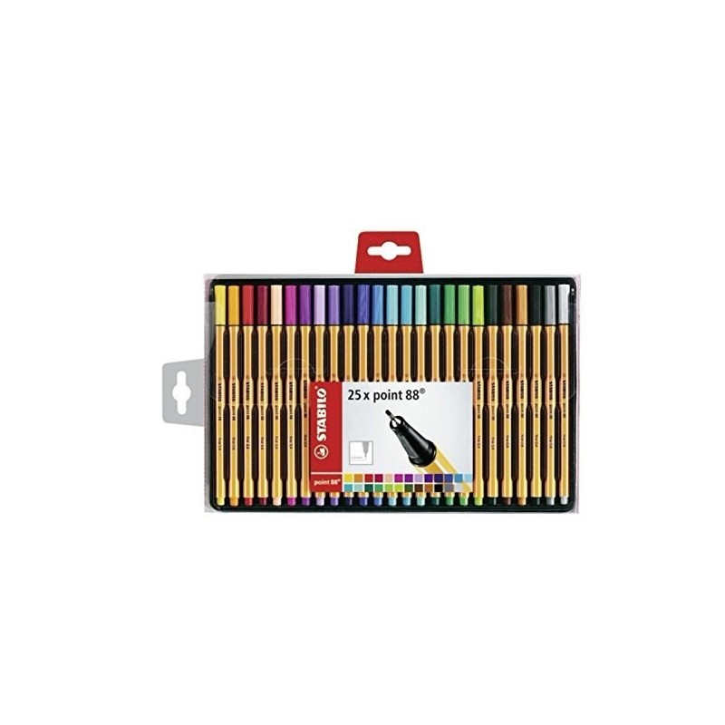 767-ESTUCHE METALICO 25 ROTULADORES PUNTA FINA 0,4MM. POINT 88 COLORES SURTIDOS STABILO 882501 767-ESTUCHE METALICO 25 ROTULADORES PUNTA FINA 0,4MM. POINT 88 COLORES SURTIDOS STABILO 882501