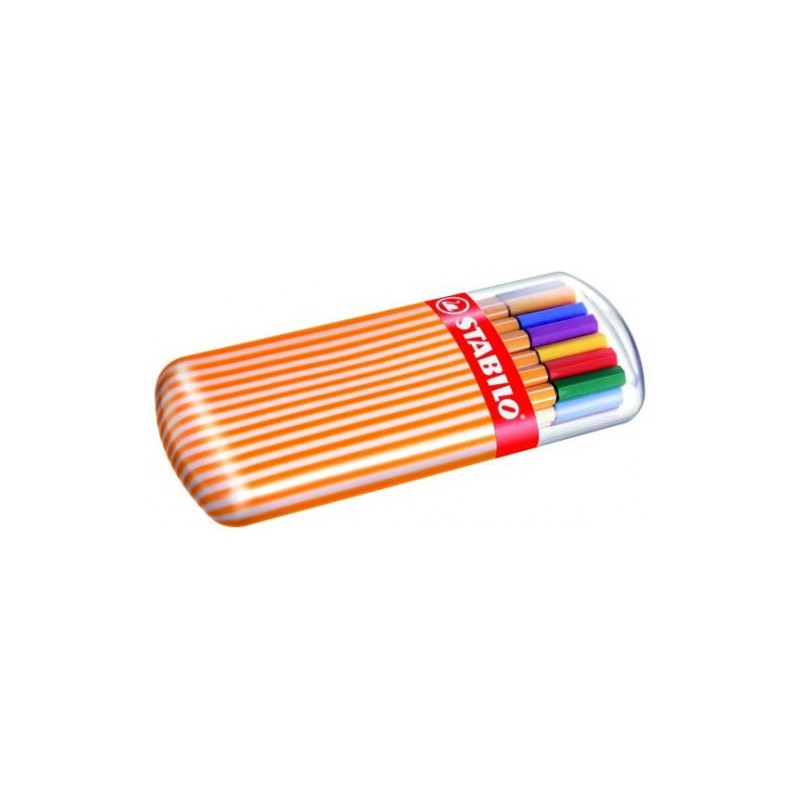 768-CAJA PLASTICO OVALADA 20 UNIDADES PUNTA FINA 0,4MM. POINT 88 ZEBRUI STABILO 8820-02 768-CAJA PLASTICO OVALADA 20 UNIDADES PUNTA FINA 0,4MM. POINT 88 ZEBRUI STABILO 8820-02