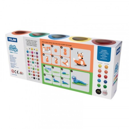 7724-Milan 913510B compuesto para ceramica y modelaje Pasta para modelar 850 g Multicolor 10 pieza(s)