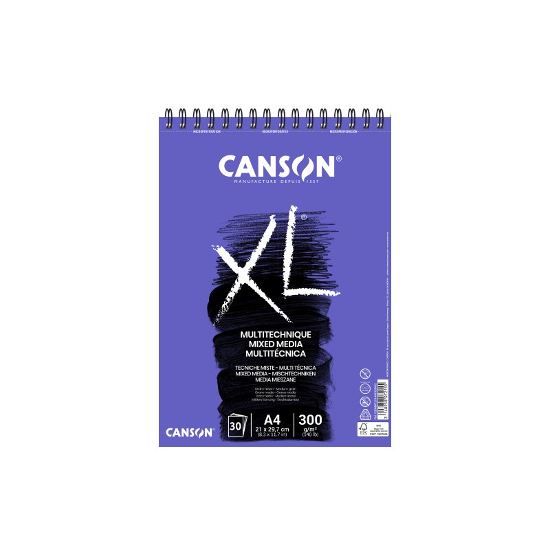 7742-Canson XL Mix Media Bloc de hojas de papel para bellas artes 30 hojas 7742-Canson XL Mix Media Bloc de hojas de papel para bellas artes 30 hojas