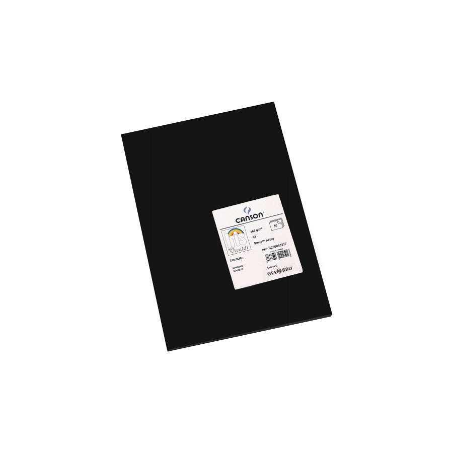 7766-PACK 50 HOJAS CARTULINA IRIS A3 185G NEGRO CANSON C200040217 7766-PACK 50 HOJAS CARTULINA IRIS A3 185G NEGRO CANSON C200040217