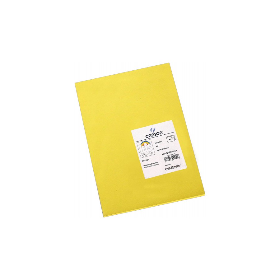 7769-PACK 50 HOJAS CARTULINA IRIS A4 185G AMARILLO CANARIO CANSON C200040155 7769-PACK 50 HOJAS CARTULINA IRIS A4 185G AMARILLO CANARIO CANSON C200040155