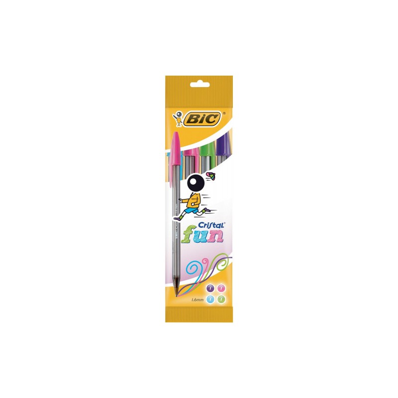 7790-BLISTER 4 BOLIGRAFO CRISTAL FUN PUNTA 1,6 MM. COLORES SURTIDOS BIC 8957921 7790-BLISTER 4 BOLIGRAFO CRISTAL FUN PUNTA 1,6 MM. COLORES SURTIDOS BIC 8957921
