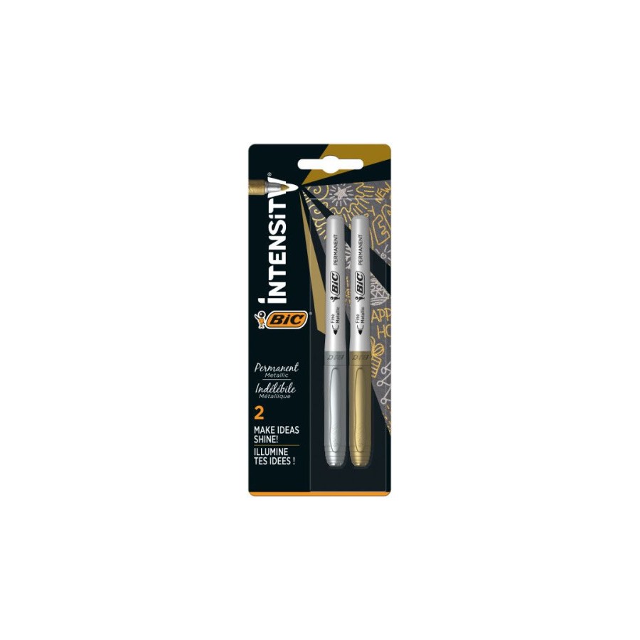 7791-BLISTER 2 MARCARDORES PERMANENTE ORO / PLATA BIC 900340 7791-BLISTER 2 MARCARDORES PERMANENTE ORO / PLATA BIC 900340