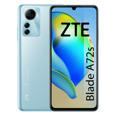 ZTE BLADE A72S SKY BLUE 4G 6745 HD OC 16GHZ 64GB ROM MEMORY FUSION 3GB3GB 5022MP 5MP 5000MAH 225W