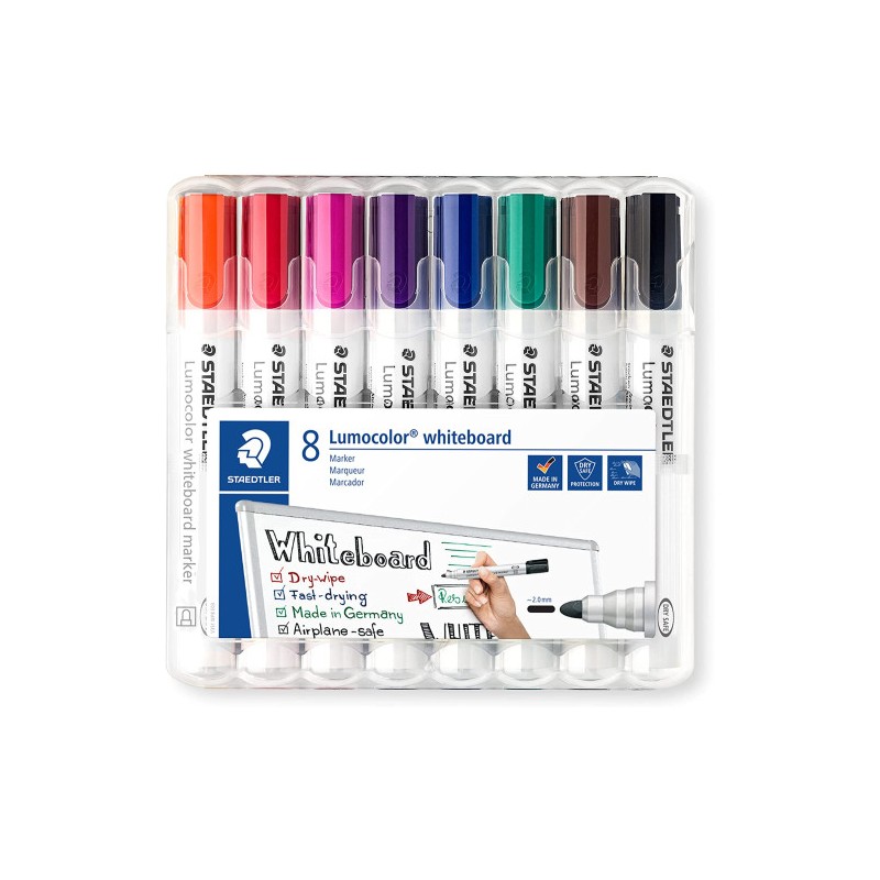 7867-ESTUCHE 8 PZAS LUMOCOLOR WHITEBOARD MARKER 351, SURT. STAEDTLER 351 WP8 7867-ESTUCHE 8 PZAS LUMOCOLOR WHITEBOARD MARKER 351, SURT. STAEDTLER 351 WP8