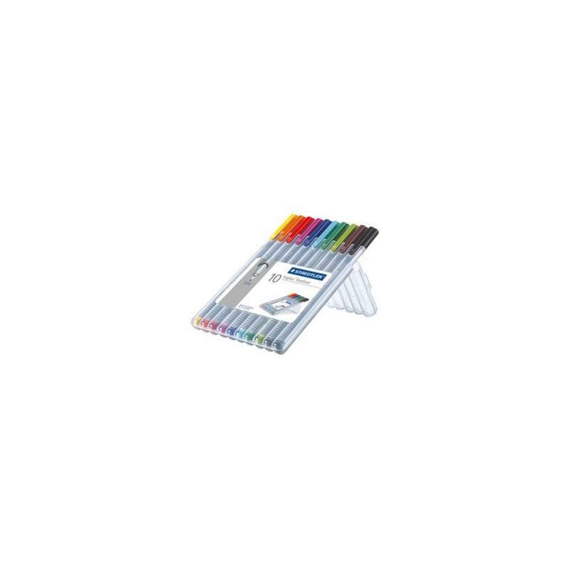 7879-ESTUCHE 10 PZAS TRIPLUS FINELINER 334, SURT. STAEDTLER 334 SB10