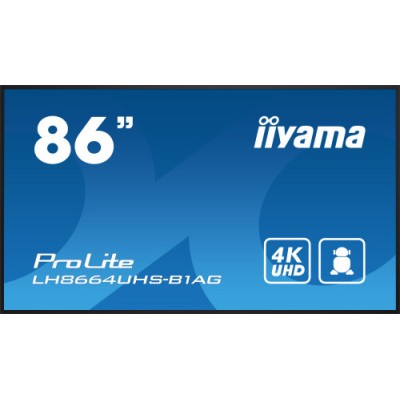 iiyama PROLITE Pizarra de caballete digital 218 m 86 LED Wifi 500 cd m 4K Ultra HD Negro Procesador incorporado Android 11 24 7