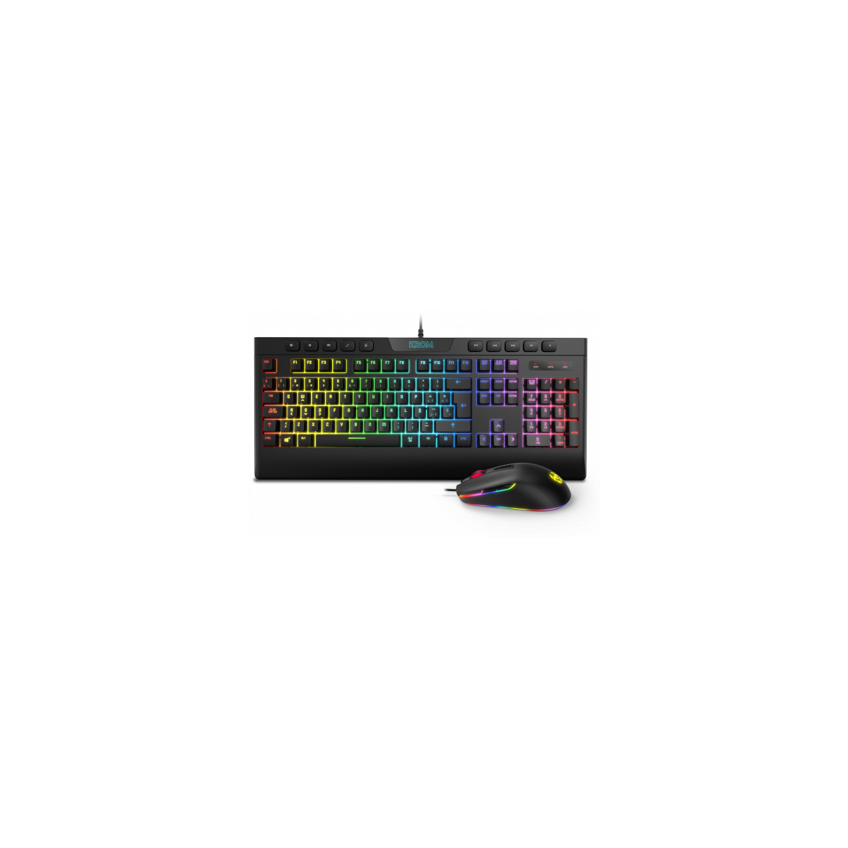 KROM PACK GAMING KAYLOS TECLADO MEMBRANA RATON RGB NEGRO