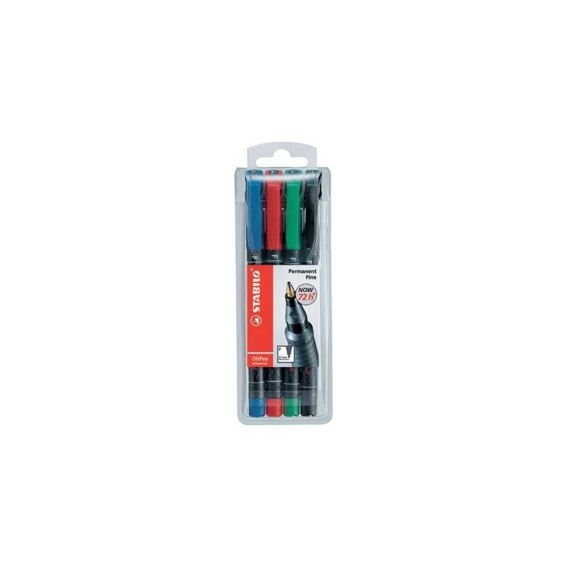 797-ESTUCHE 4 MARCADORES PERMANENTE P.FINA SURTIDO OHPEN UNIVERSAL 0,7MM. STABILO 842/4 797-ESTUCHE 4 MARCADORES PERMANENTE P.FINA SURTIDO OHPEN UNIVERSAL 0,7MM. STABILO 842/4