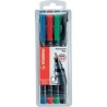 797-ESTUCHE 4 MARCADORES PERMANENTE P.FINA SURTIDO OHPEN UNIVERSAL 0,7MM. STABILO 842/4