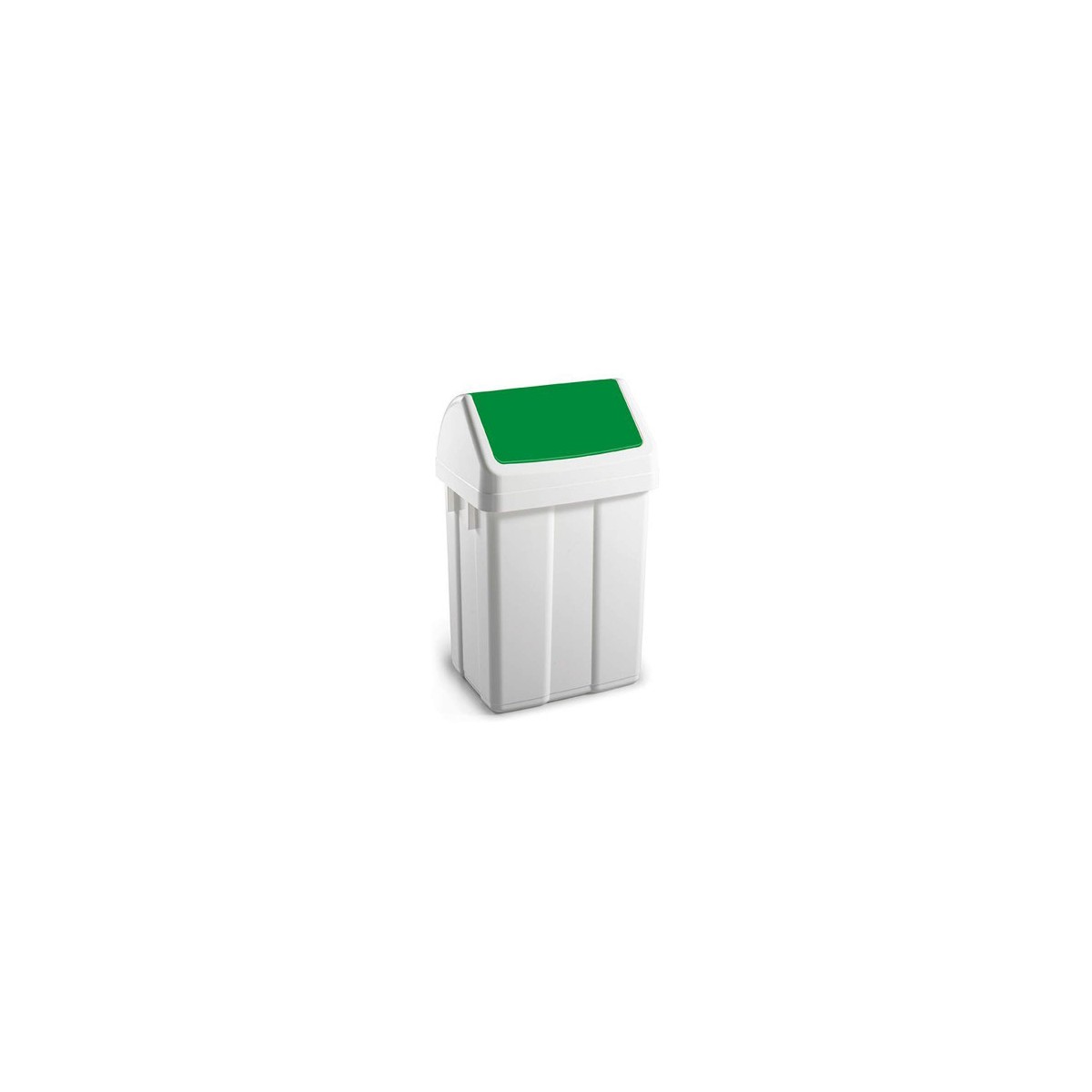 Dahi 5062 papelera 55 L Rectangular Verde Blanco