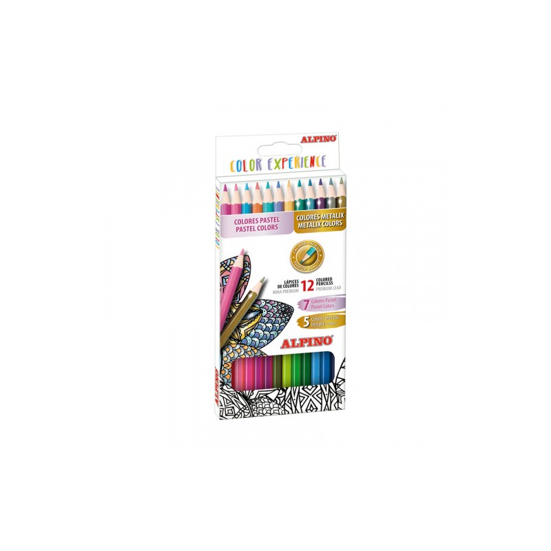 7977-ESTUCHE 12 LAPICES DE COLORES PREMIUM COLORES PASTEL Y METALICOS ALPINO AL000246 7977-ESTUCHE 12 LAPICES DE COLORES PREMIUM COLORES PASTEL Y METALICOS ALPINO AL000246