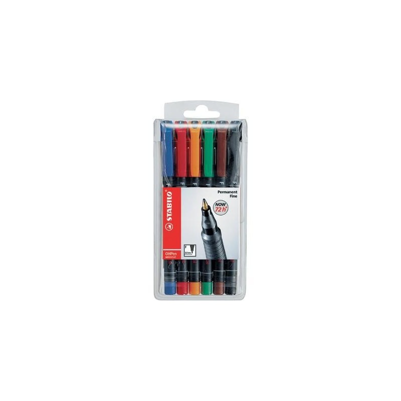 798-ESTUCHE 6 MARCADORES PERMANENTE P.FINA SURTIDO OHPEN UNIVERSAL 0,7MM. STABILO 842/6 798-ESTUCHE 6 MARCADORES PERMANENTE P.FINA SURTIDO OHPEN UNIVERSAL 0,7MM. STABILO 842/6
