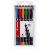 801-ESTUCHE 6 MARCADORES PERMANENTE P.MEDIA SURTIDO OHPEN UNIVERSAL 1MM. STABILO 843/6