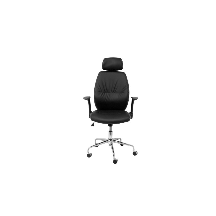 8042-SILLA HUELVES SIMILPIEL NEGRO CON CABECERO PIQUERAS Y CRESPO 239DBSPNEC