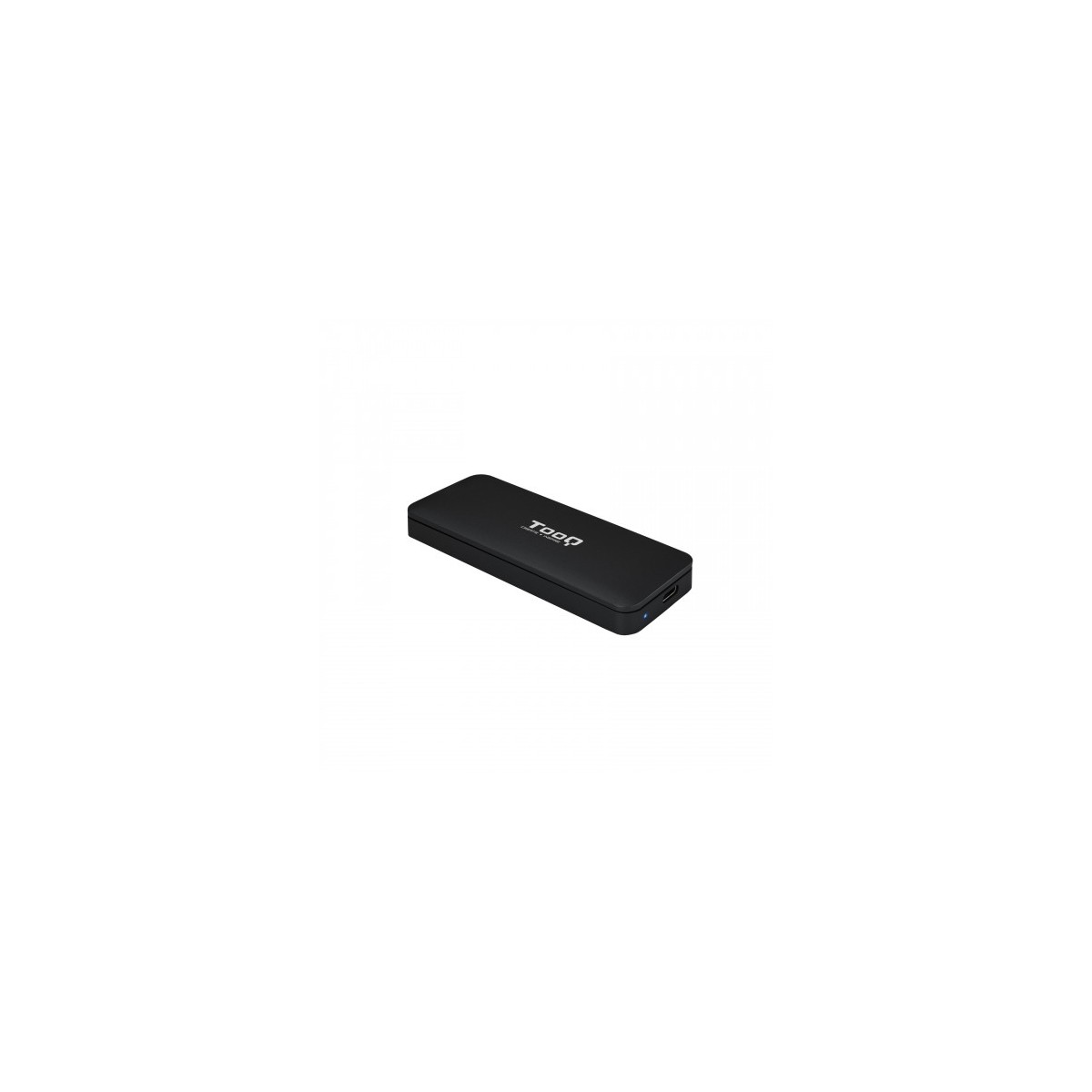 TooQ TQE 2280B caja para disco duro externo M2 Caja externa para unidad de estado solido SSD Negro