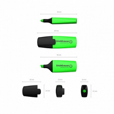 FLUORESCENTE VISIOLINE MINI COLOR VERDE ERICH KRAUSE 42754