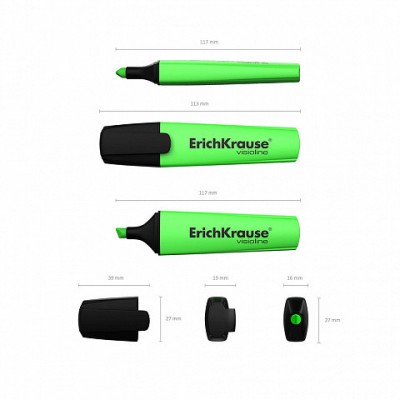 FLUORESCENTE VISIOLINE V 12 COLOR VERDE ERICH KRAUSE 32497