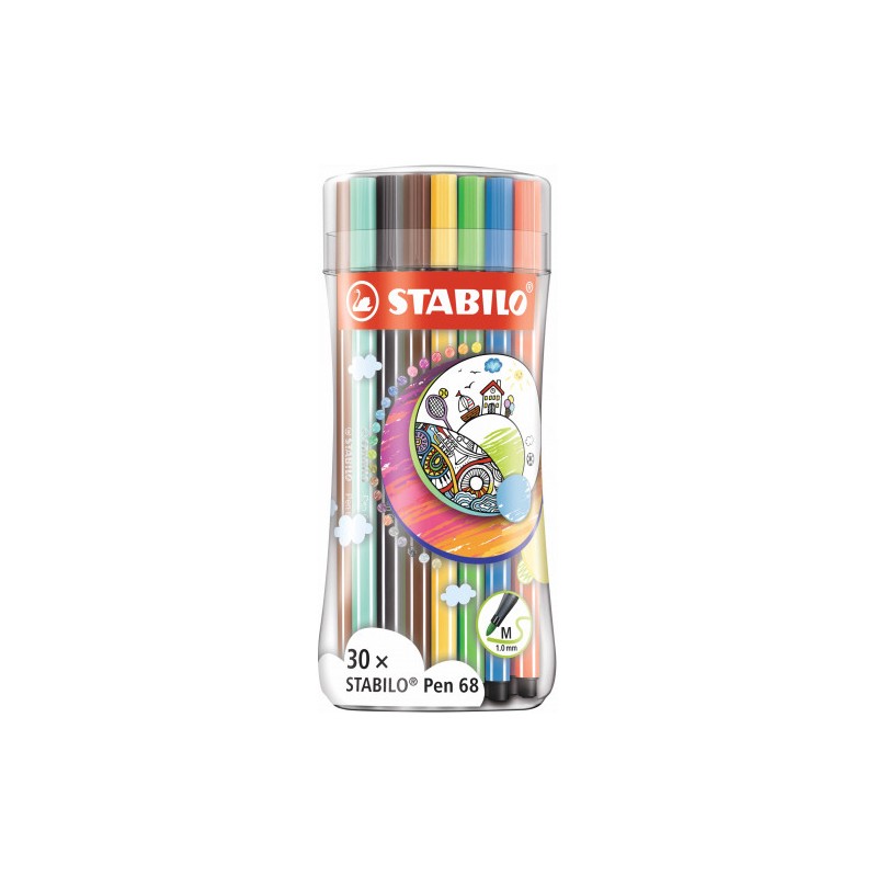8111-STABILO Pen 68 rotulador Medio Multicolor 30 pieza(s)