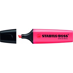 815-MARCADOR FLUORESCENTE BOSS ORIGINAL TRAZO 2/5MM. ROJO STABILO 70/40