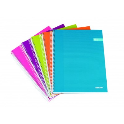 CUADERNO TAPA FORRADA A4 CUADROS 120 HOJAS 70G SURTIDO MODA CLASSIC STRIPES ANCOR 040050