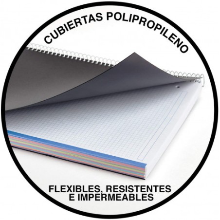 8204-CUADERNO 100% RECICLADO NB-4 A5 120HOJAS TAPAS POLIPROPILENO MIQUELRIUS 6039
