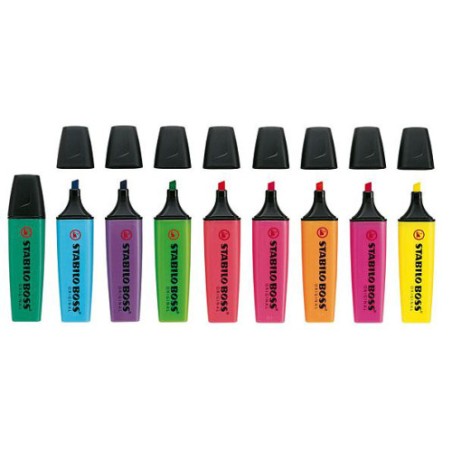 824-ESTUCHE 8 MARCADORES FLUORESCENTES BOSS TRAZO 2/5MM. SURTIDOS STABILO 70/8